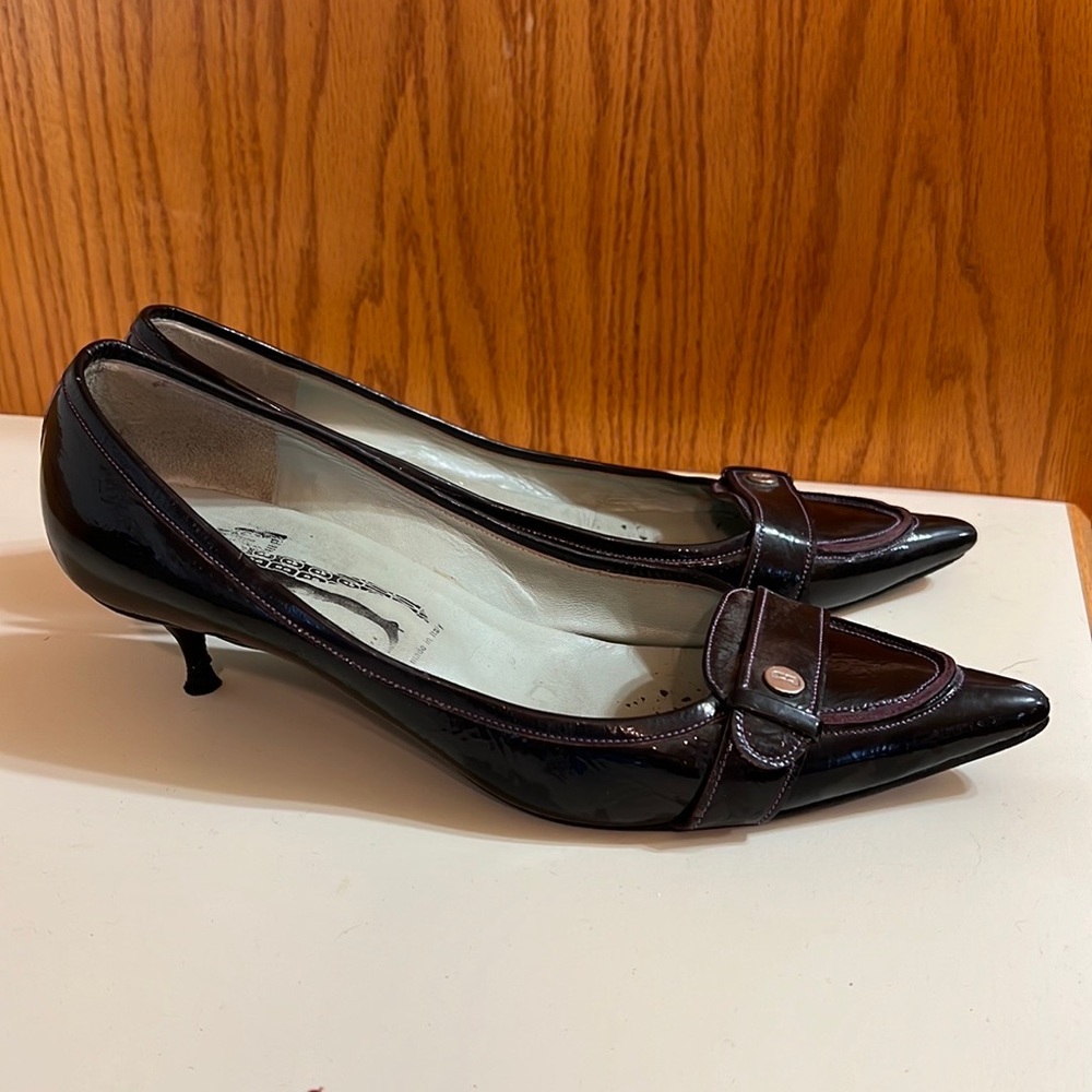Belle by Sigerson Morrison Purple Kitten heel size 7.5m